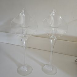Jack In The Pulpit Glass Candle Holders