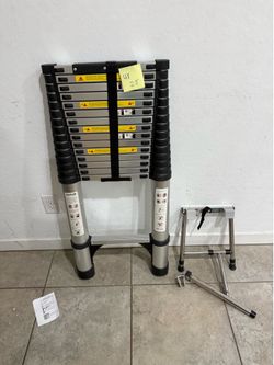 Premium heavy duty telescopic ladder - 20.3 feet - L48 - with stabilizer