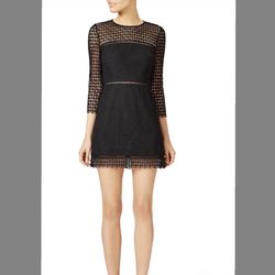 Cynthia Rowley Black Lace Mini Dress - Size 10