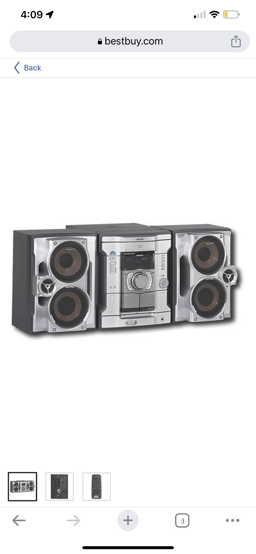 Sony - 240W 3-CD Mini Hi-Fi System Model:MHC-GX25 SKU:(contact info removed)