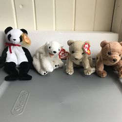 Bears: Ty Beanie Babies 1(contact info removed): Fortune, Aurora, Pecan