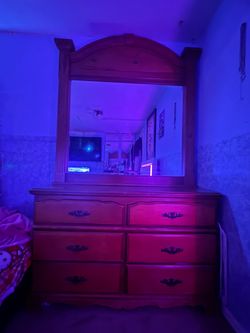 Dresser with mirror