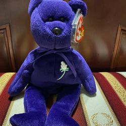 RAREST “SPACE” First Edition Ty Princess Diana Beanie Baby Of them ALL!!