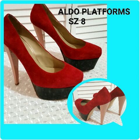 Aldo platform red heels stiletto Sz 8
