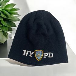 Vintage Black NYPD beanie hat #NYPD #WinterAccessories (2007)