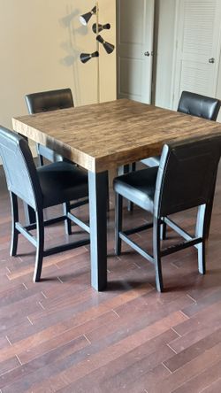 Wooden Table 4 Chairs