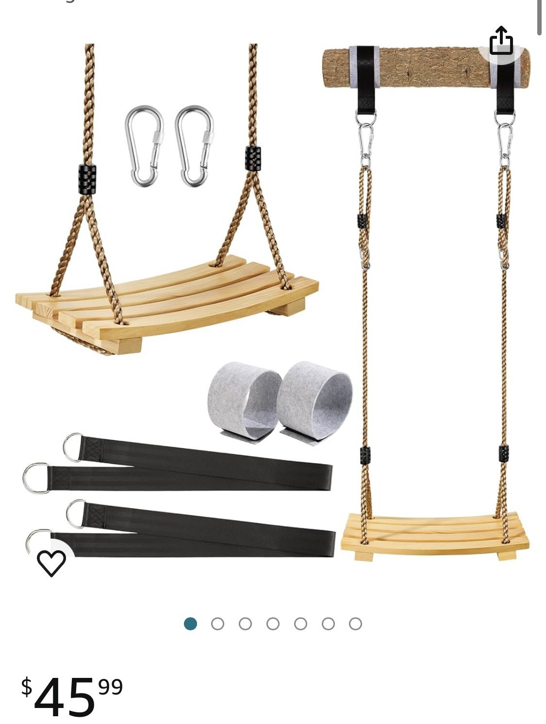 Three Set Of Wood Swings 