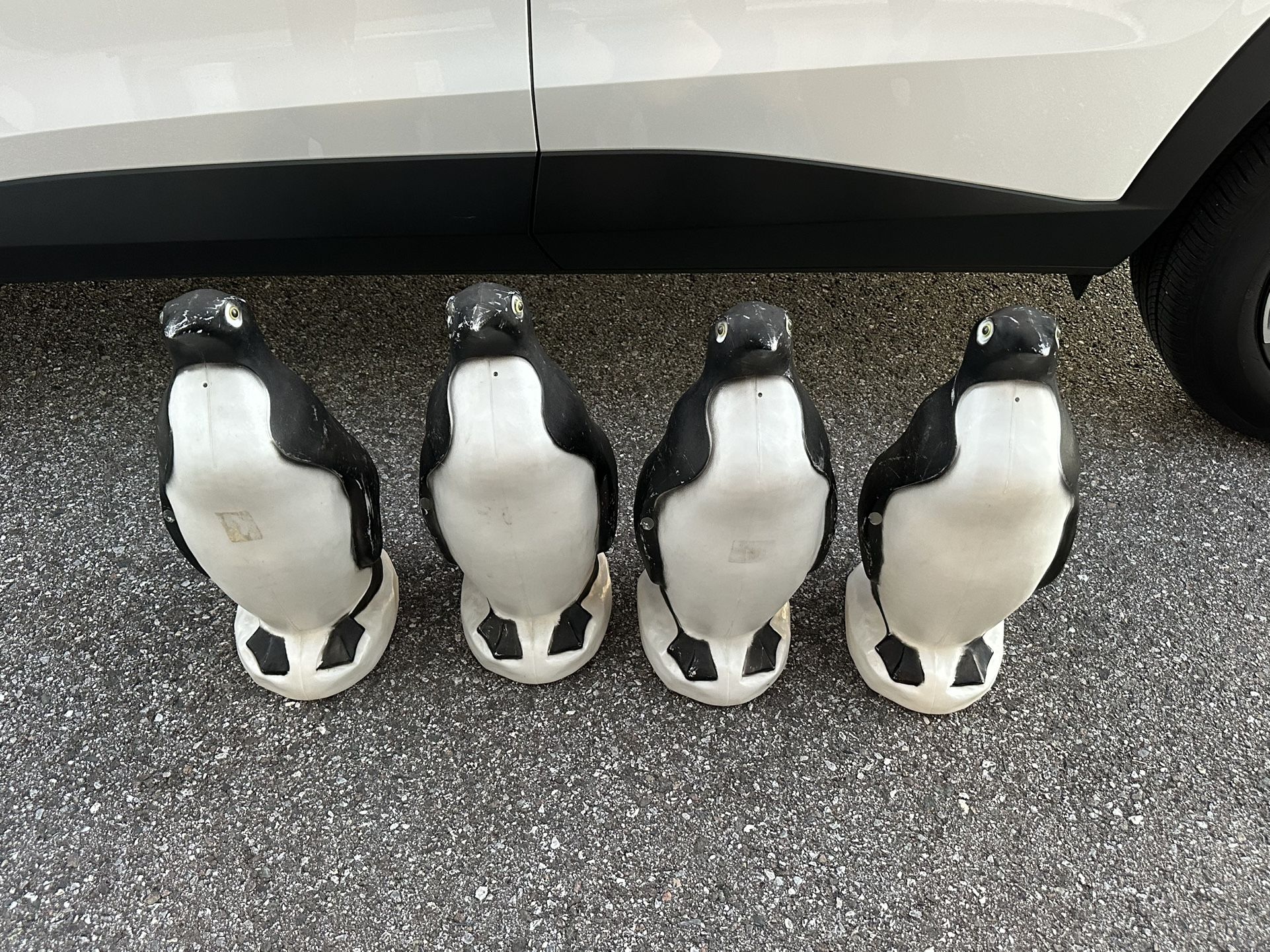 Vintage Blow Mold Penguins Set Of 4 