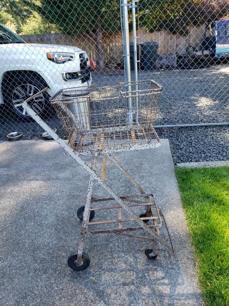 Antique shopping cart
