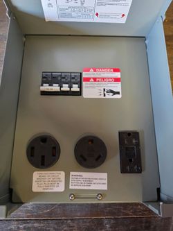 OB235C 100A RV Power Outlet Panel 50A 30A 20A GFCI Breakers ETL Outdoor