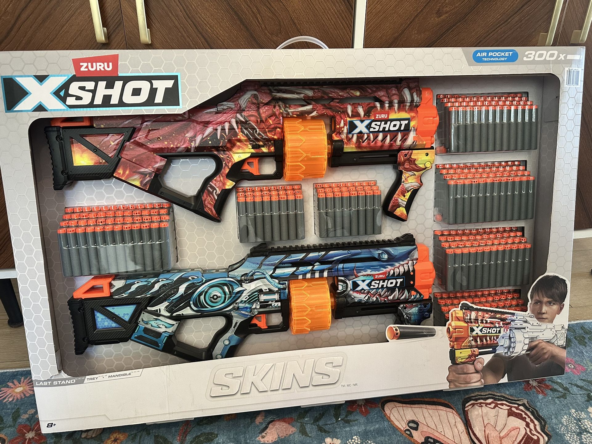 NEW✨ 2-Pack Tactical Dart Guns Zuru Xshot 300 Darts Skins in Box