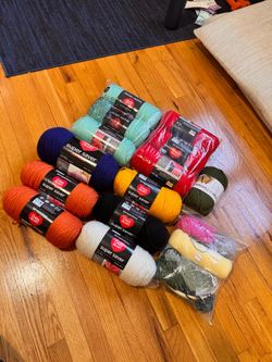 Large Yarn & Crochet Supplies Lot – Red Heart Super Saver – $50 OBO