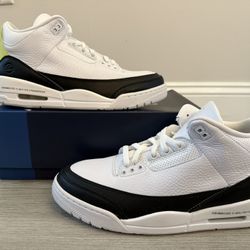 Fragment Design x Air Jordan 3 Retro SP White DA3595-100 White White Black Size 12 Shoes NEW w/ Box