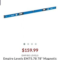 78 inch EMPIRE BOX LEVEL Used