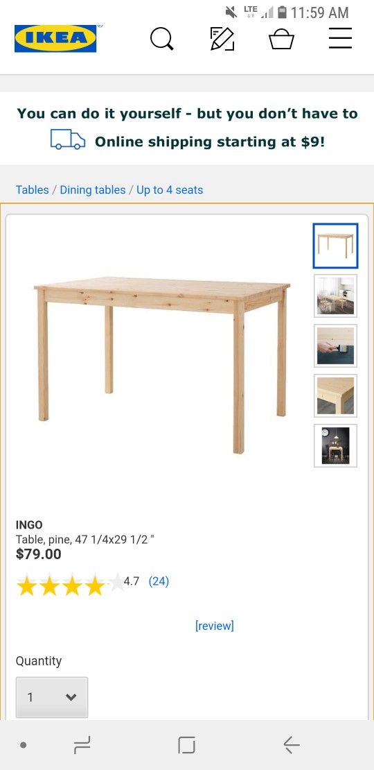 Ingo Wood Table