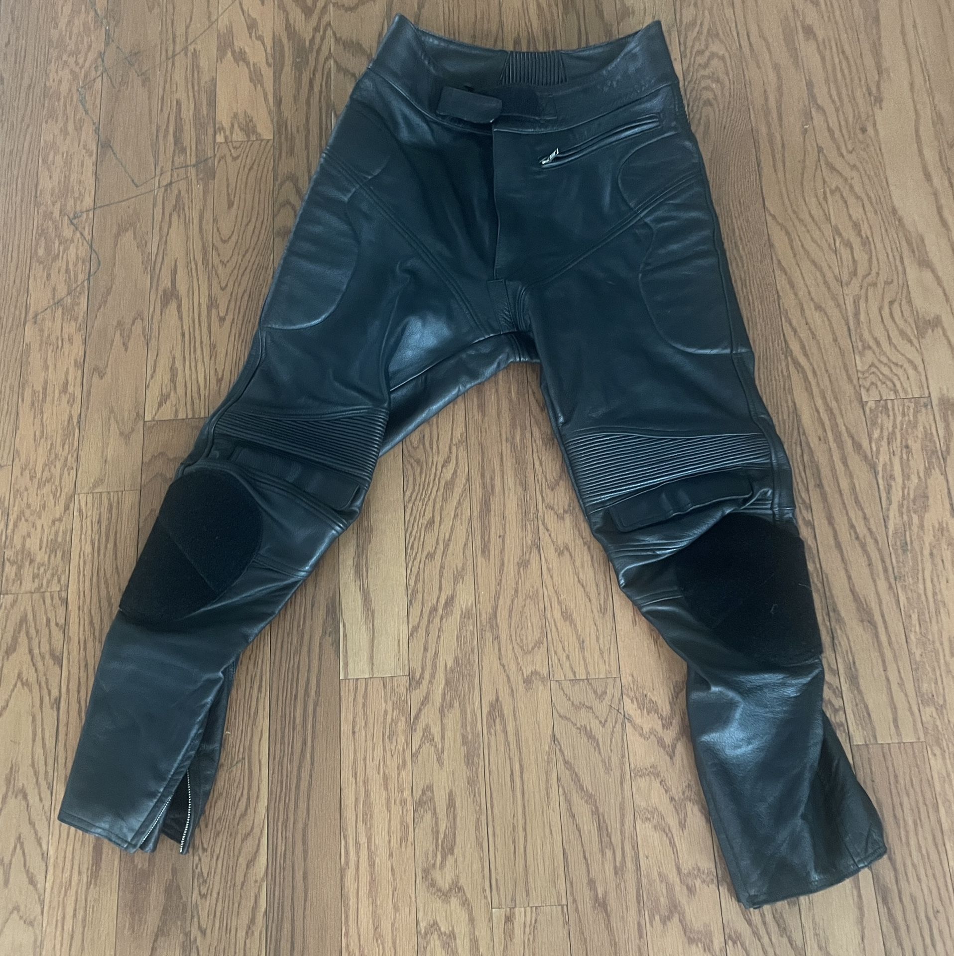 Teknic Black Leather Motorcycle Racing Pants!