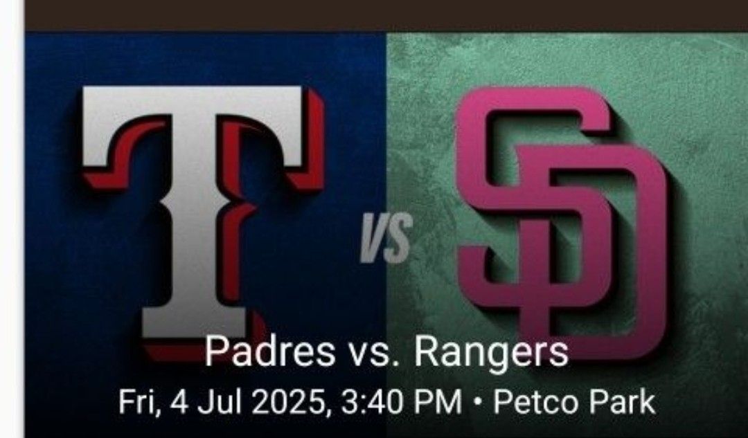 Padres Vs Rangers 