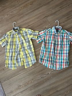 Boys Plaid Button-Down Shirts – Lot of 2