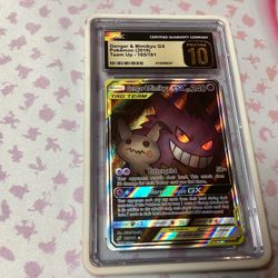 🐲🐉 Tag Team Team Up GENGAR & Mimikyu PRISTINE 10 POP Less Than A Dozen In WORLD‼️🐲🐉