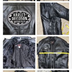 Leather Motorcycle Bomber Jacket