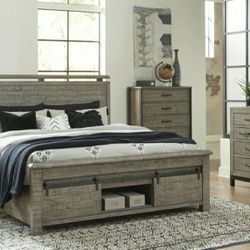 [SPECIAL] Brennagan Gray Storage Bedroom Set


