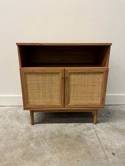 Mopio Haylee 2-Door Rattan Storage Cabinet
