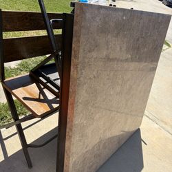 Marble Table 5 Chairs And Bench 