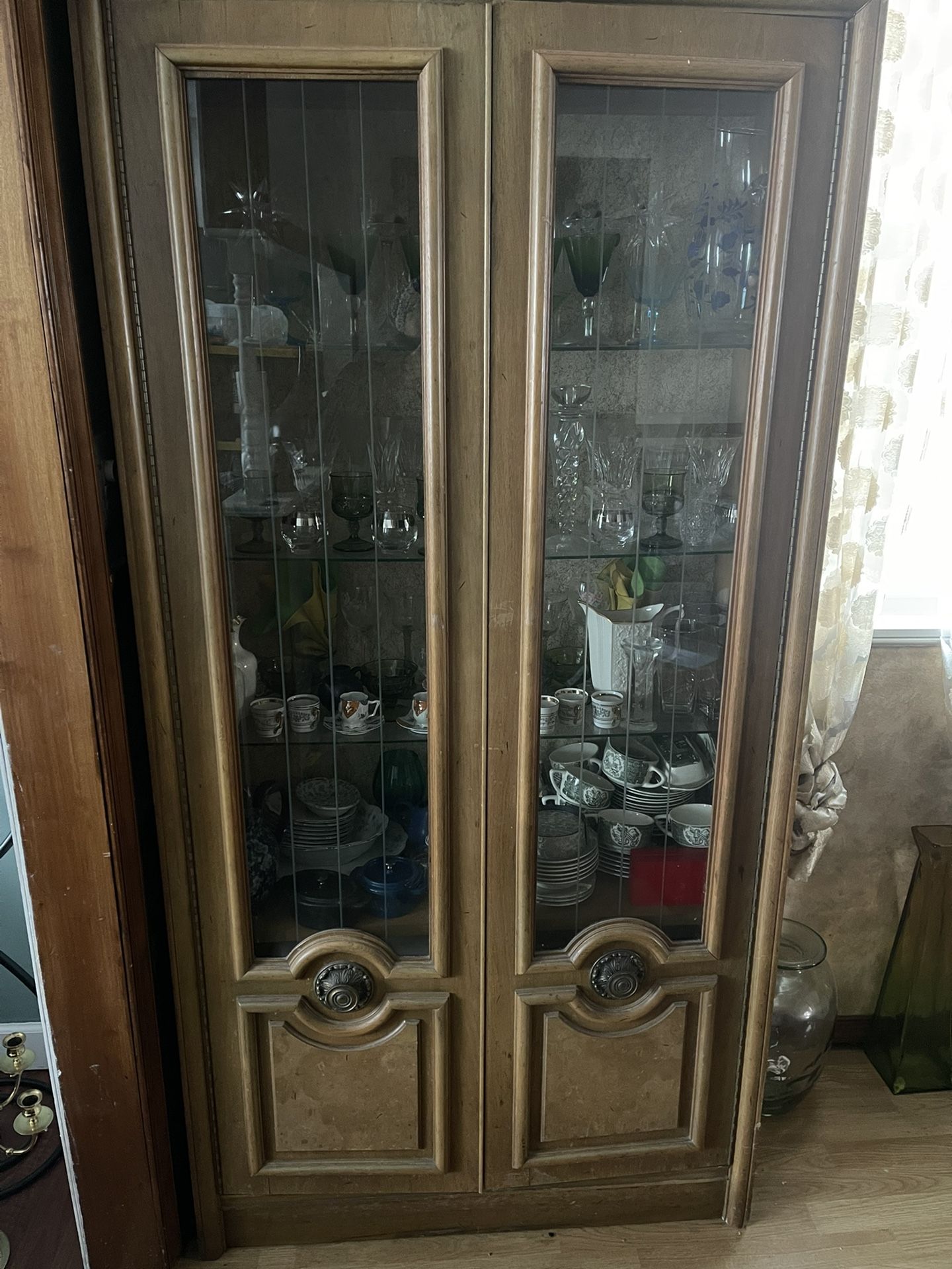 Vintage Oak China Cabinet