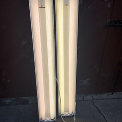 2 - 4 Foot Fluorescent Shop Lights 