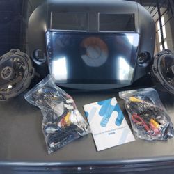 10 In Android Audio Touch Screen Brand New With All Wiring And Back Up Camera Setup Still In Package And I'm Also Throwing In 2 6x5 Rockford FosgaSpTo
