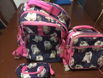 3pc backpack including lunch box