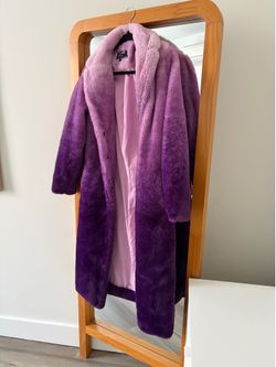 Purple Unreal Fur Faux Fur XS Coat