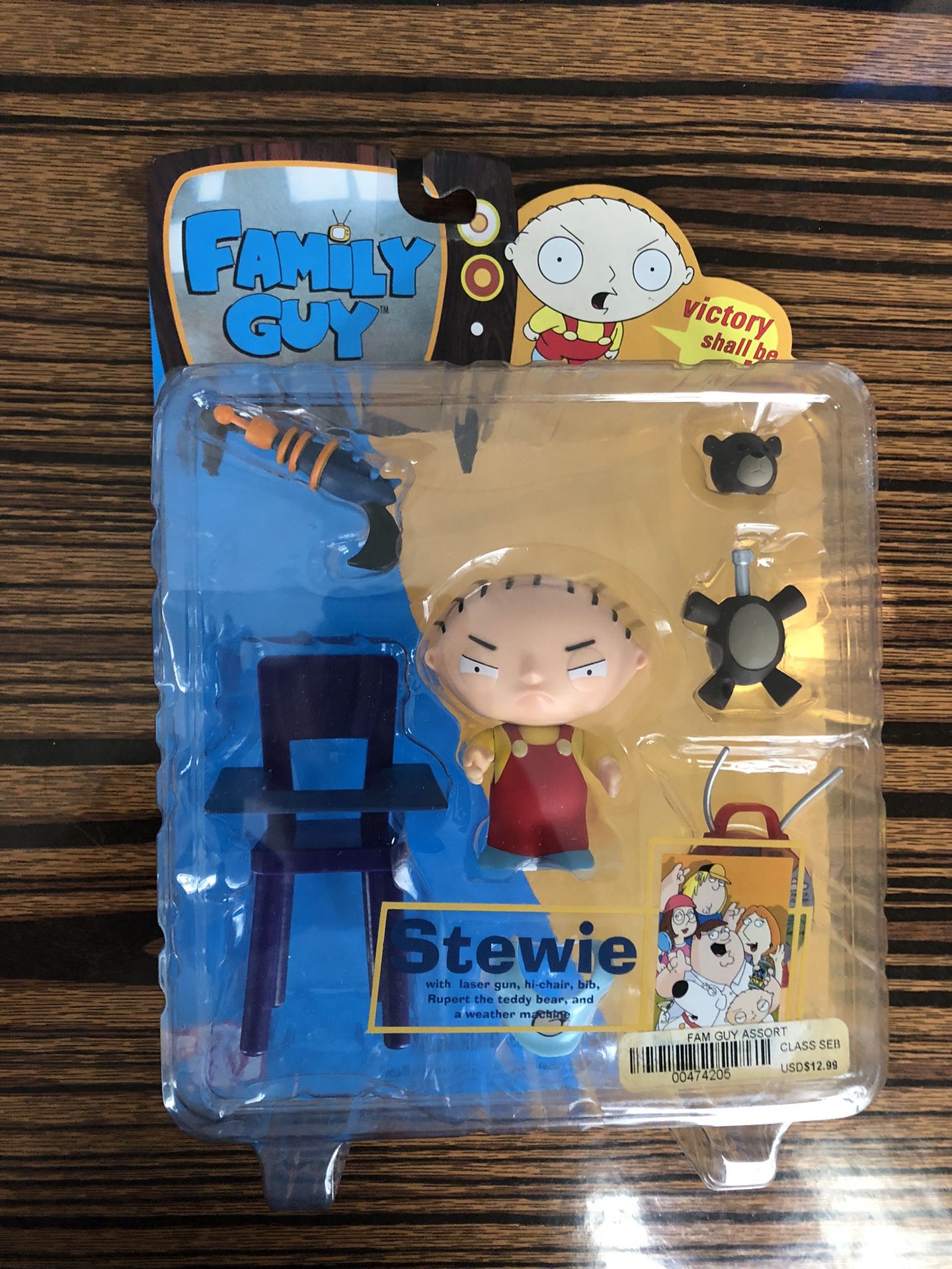 Family Guy Stewie Griffin Action Figure Series 1 RARE Eye Variant MIB Mezco Toy