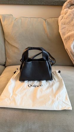 Quince Kaia Black Leather Mini Handbag