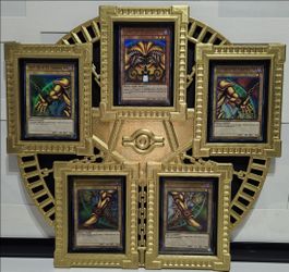Yu-Gi-Oh! Millennium Themed Card Frame / Plaque (Featuring 1st Edition Exodia Card Set)