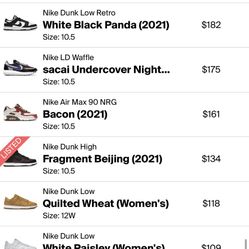 Sneaker Collection - Jordan’s Dunk’s and Yeezy’s - Various Sizes