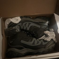 Skechers Holdredge Rebem Steel Toe Slip-Resistant Work Boots - Men Size 11