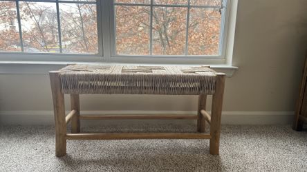 Woven Wooden Bench