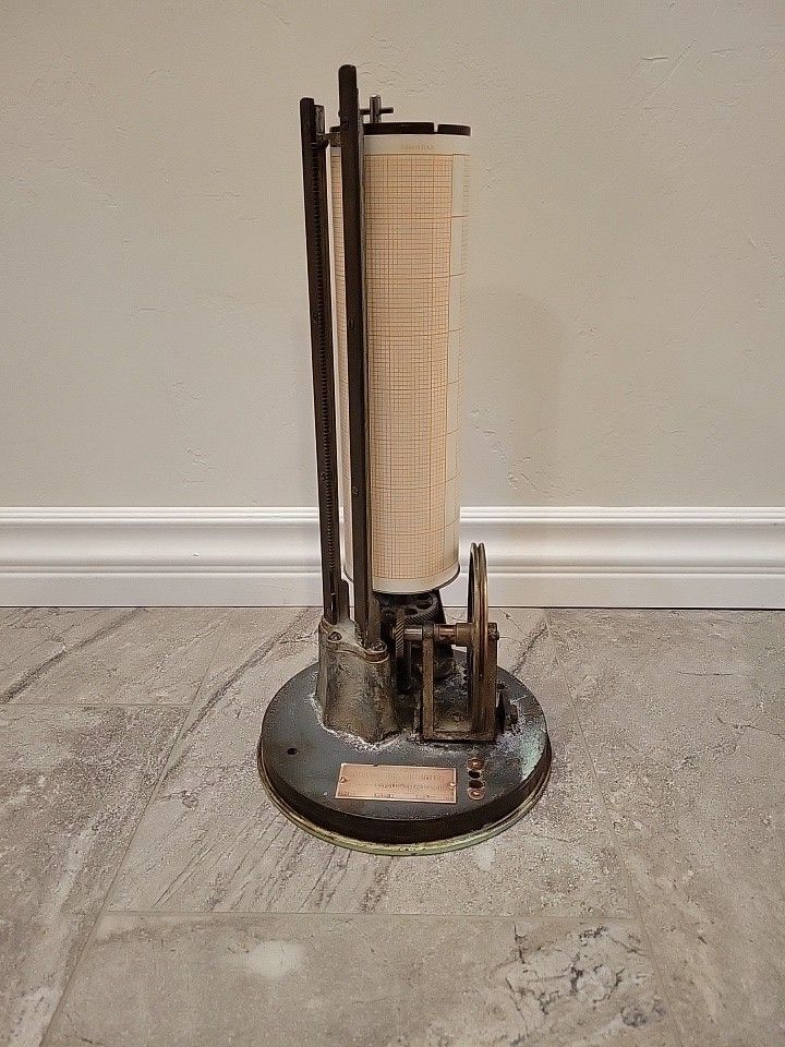 Antique 1900's Stevens Water Stage Recorder Level Leupold Volpel & Co.