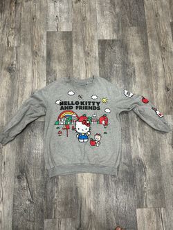 Hello Kitty and Friends Gray Graphic Crewneck Sweatshirt