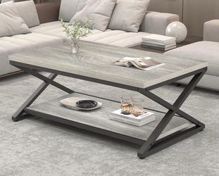 Modern Coffee Table with Lower Shelf