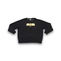 Nike Air sportswear club fleece pullover crewneck sweatshirt black men’s XL 