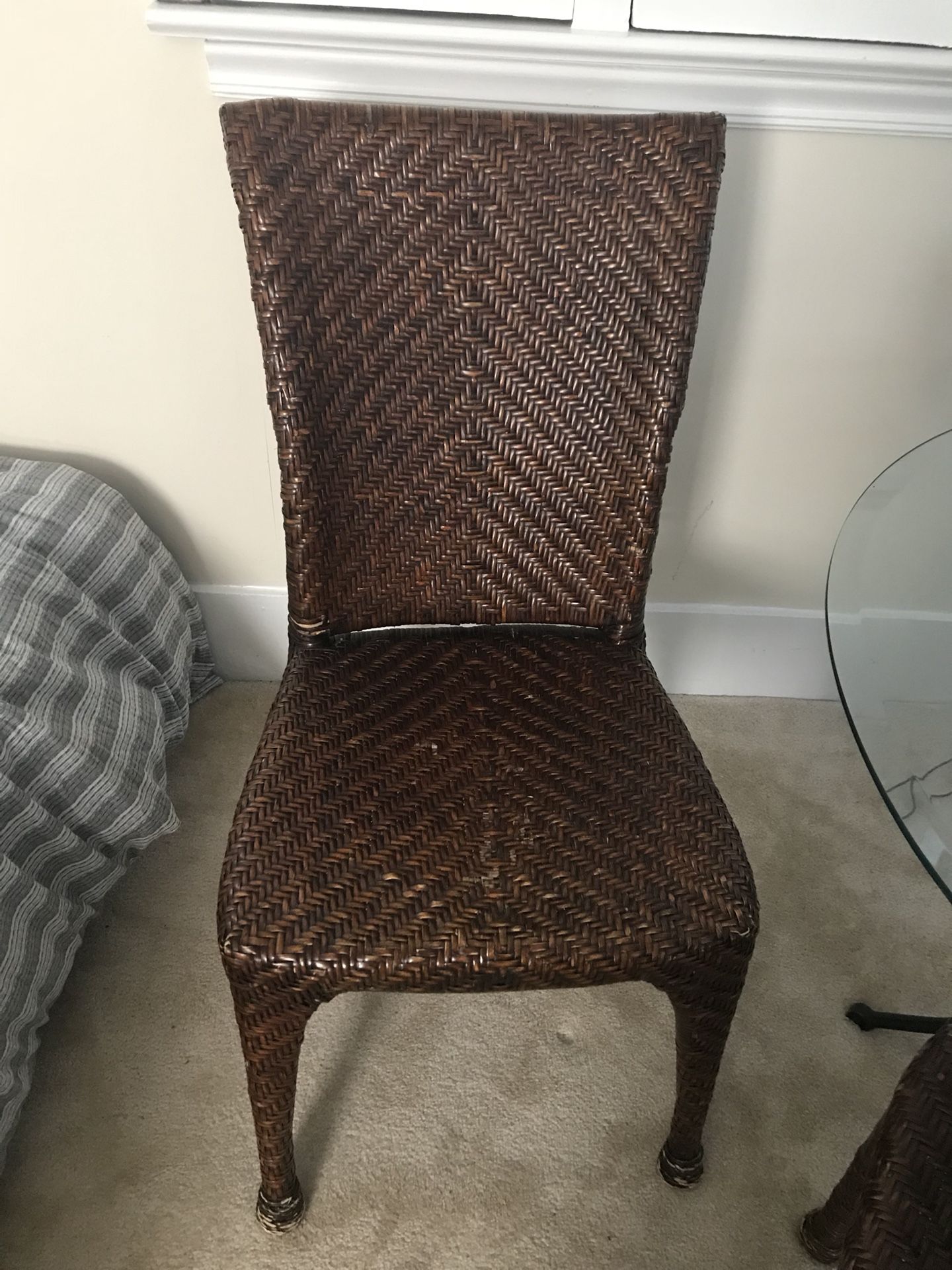 Set of 4 super light weight cane chairs