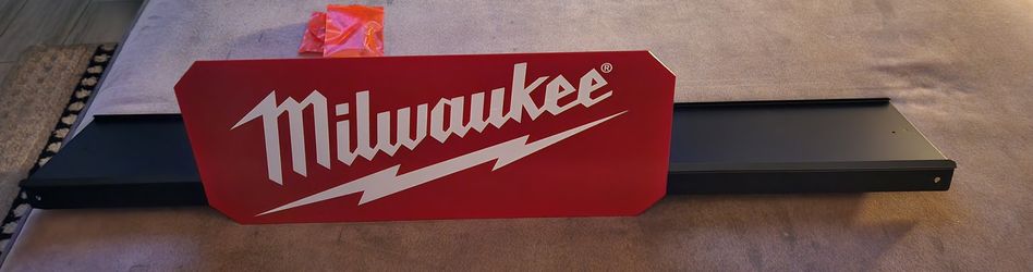 Milwaukee Metal Tool Sign Shelf 