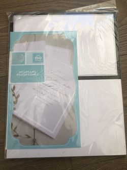 Program paper - for wedding or grad party