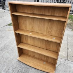 Beige Mini Bookcase, Small Bookshelf, 3 Shelf for Organizing (Used, Good Condition)