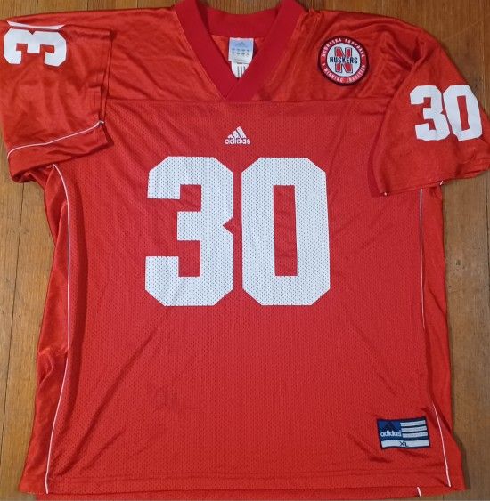 Men's Size Xlarge Ahman Green Nebraska Cornhuskers Red Jersey