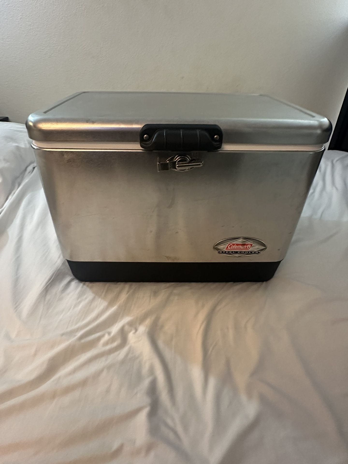 Vintage Coleman Stainless Steel Cooler