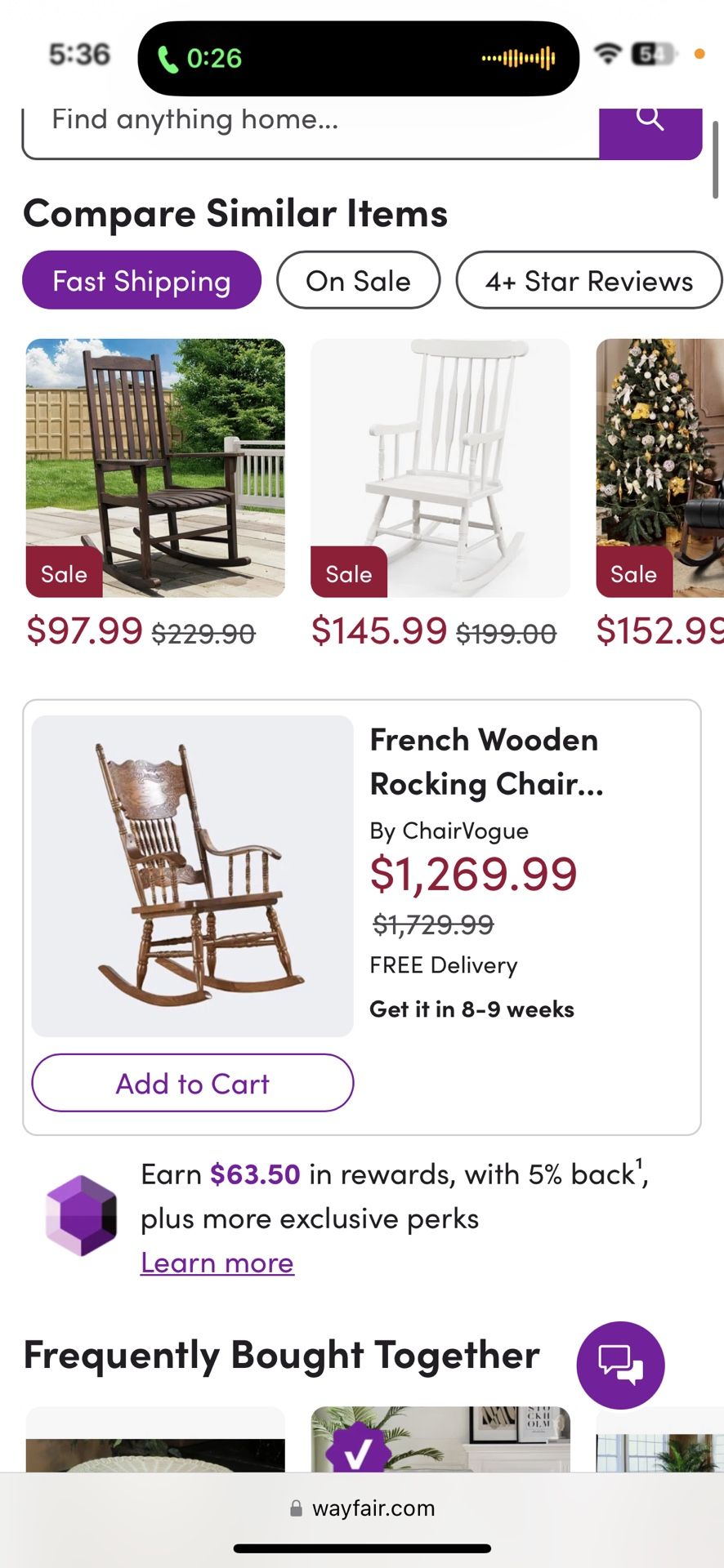 French Wooden Rocking Chair