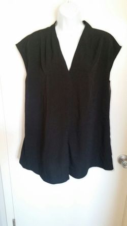 New Liz Lange maternity contemporary tunic blouse top black m medium pregnancy baby shower plus